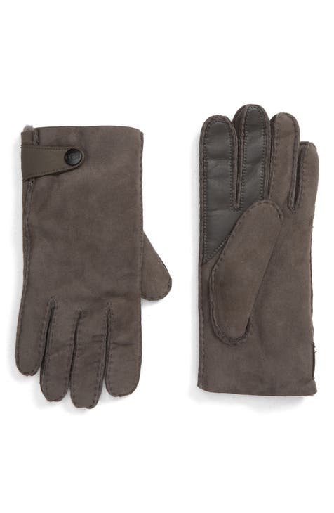 Genuine Shearling Lined Leather Tech Gloves