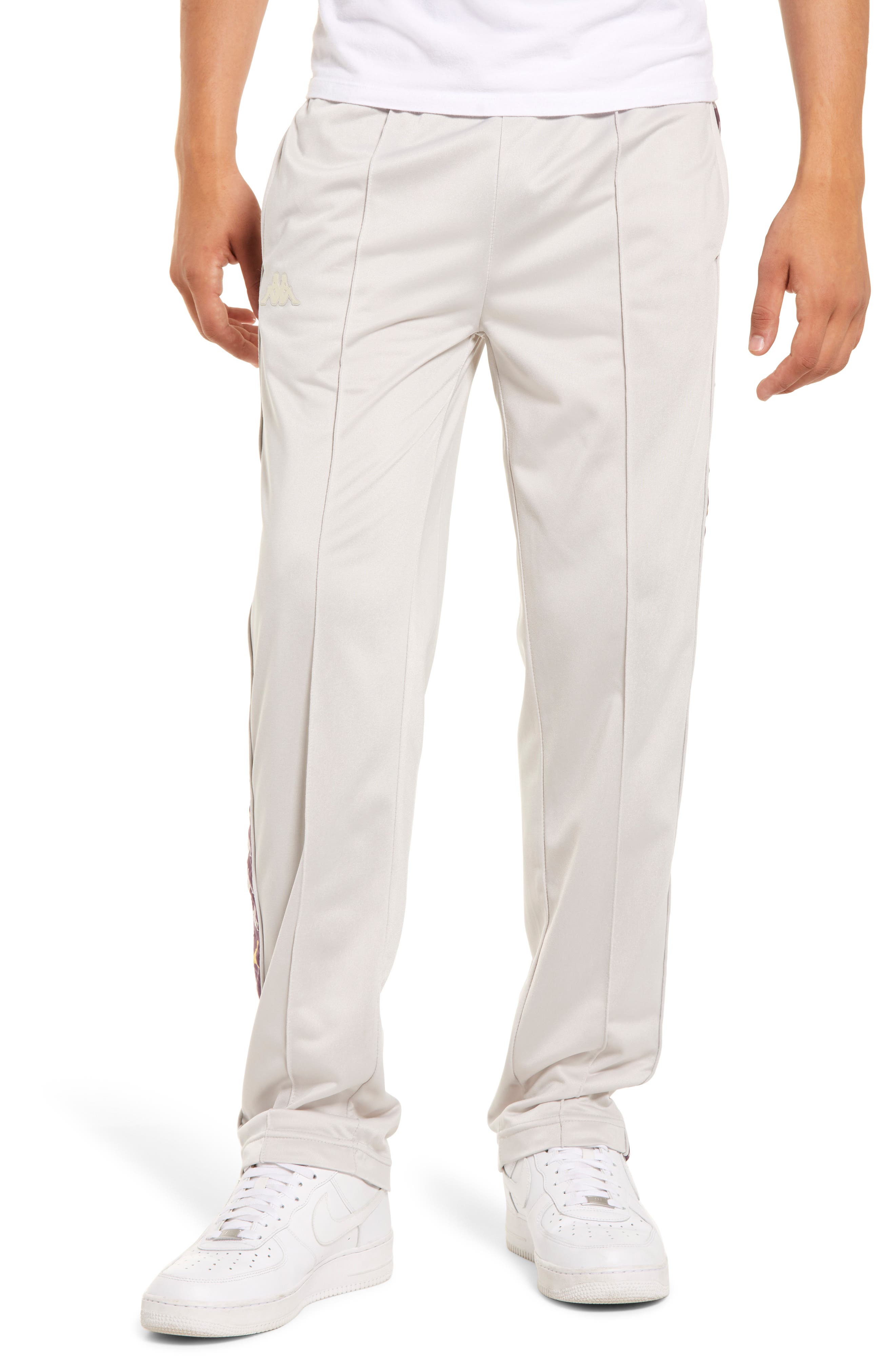 Kappa Active 222 Banda Dugrot Track Pants in Grey-Violet Bloom-Yellow at Nordstrom, Size Small
