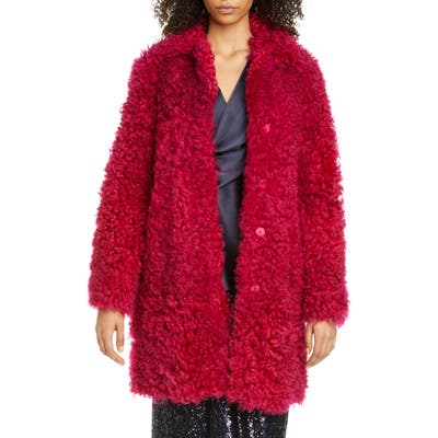 Sies Marjan Genuine Shearling Coat, Red