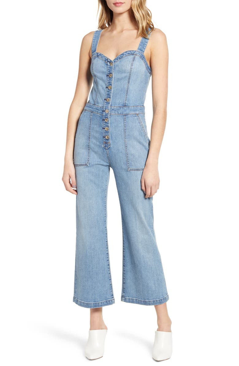 7 For All Mankind® Corset Tank Jumpsuit (Whitney Runway Denim) | Nordstrom