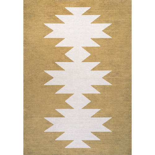 Jonathan Y Chayton Minimalist Geometric Machine-washable Area Rug In Moss/cream