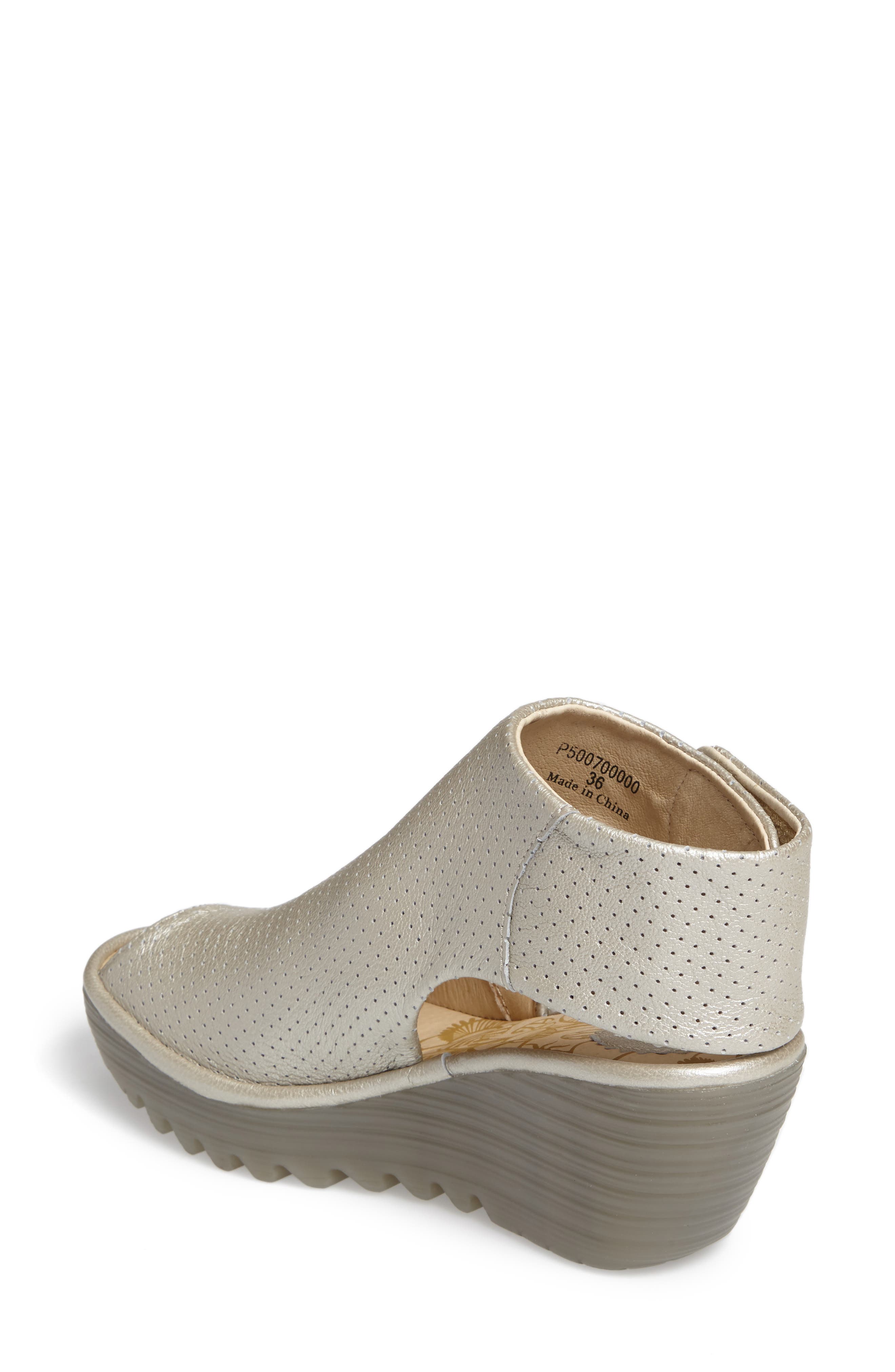 fly london open toe wedge