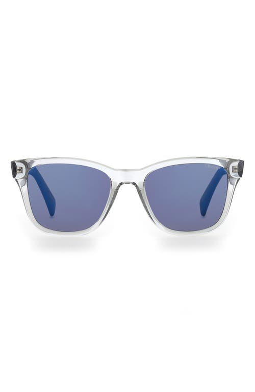 levi's 53mm Mirrored Square Lenses in Grey Blue/Blue Sky