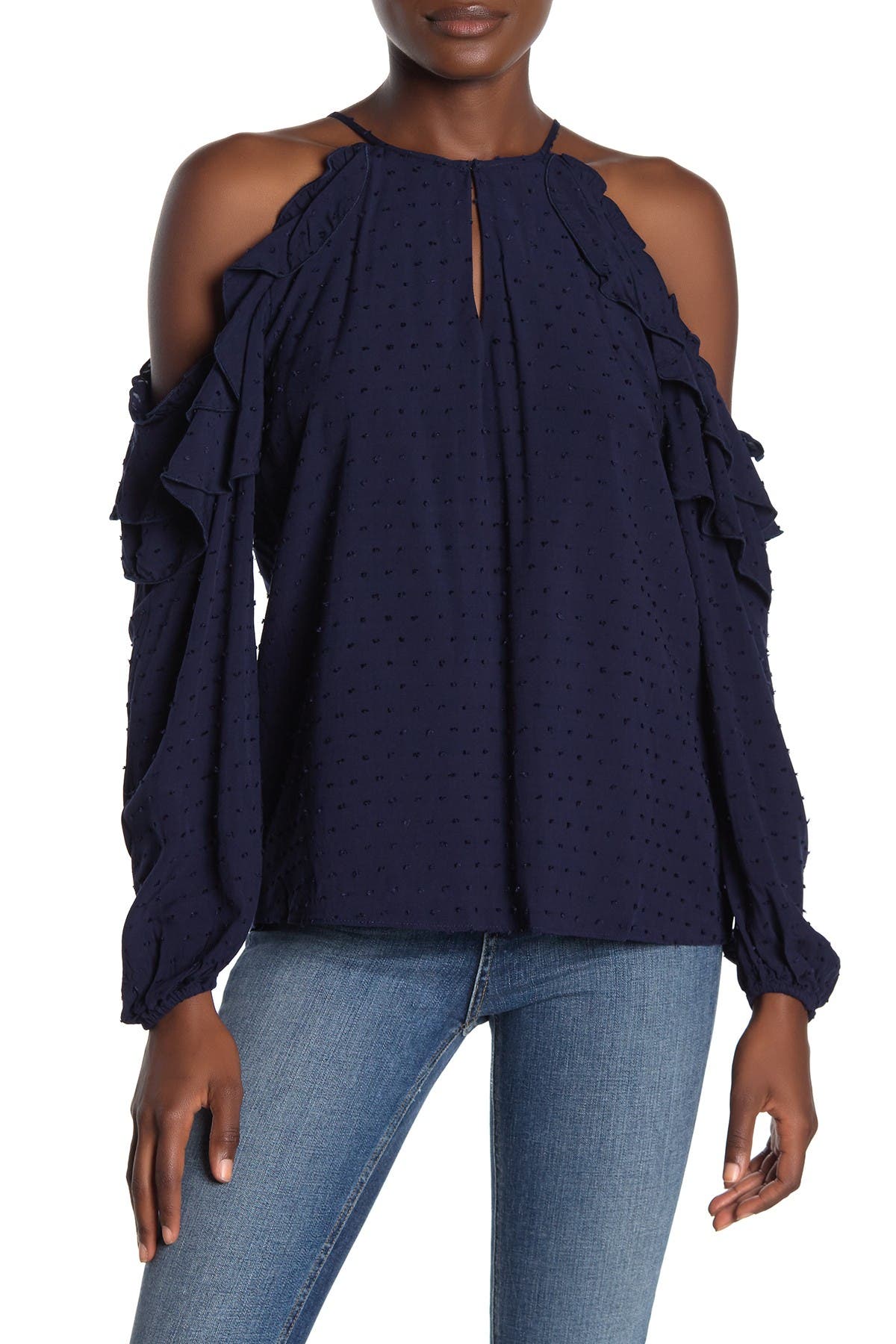 cold shoulder keyhole top