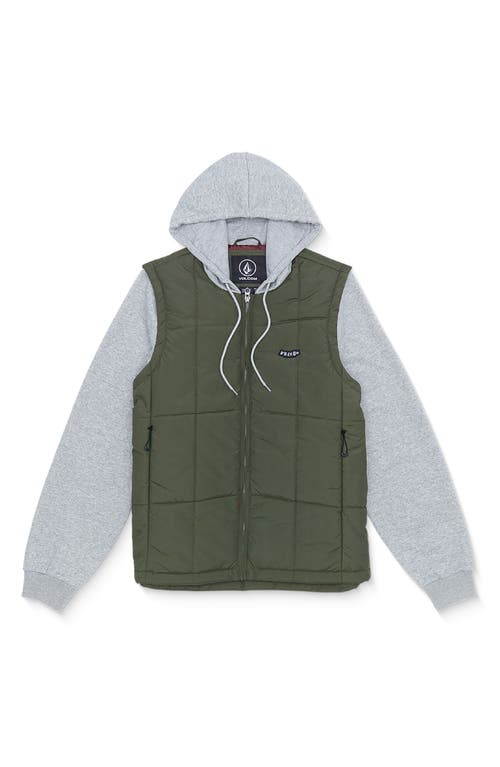 Volcom Stayner Hooded Jacket in Squadron Green 