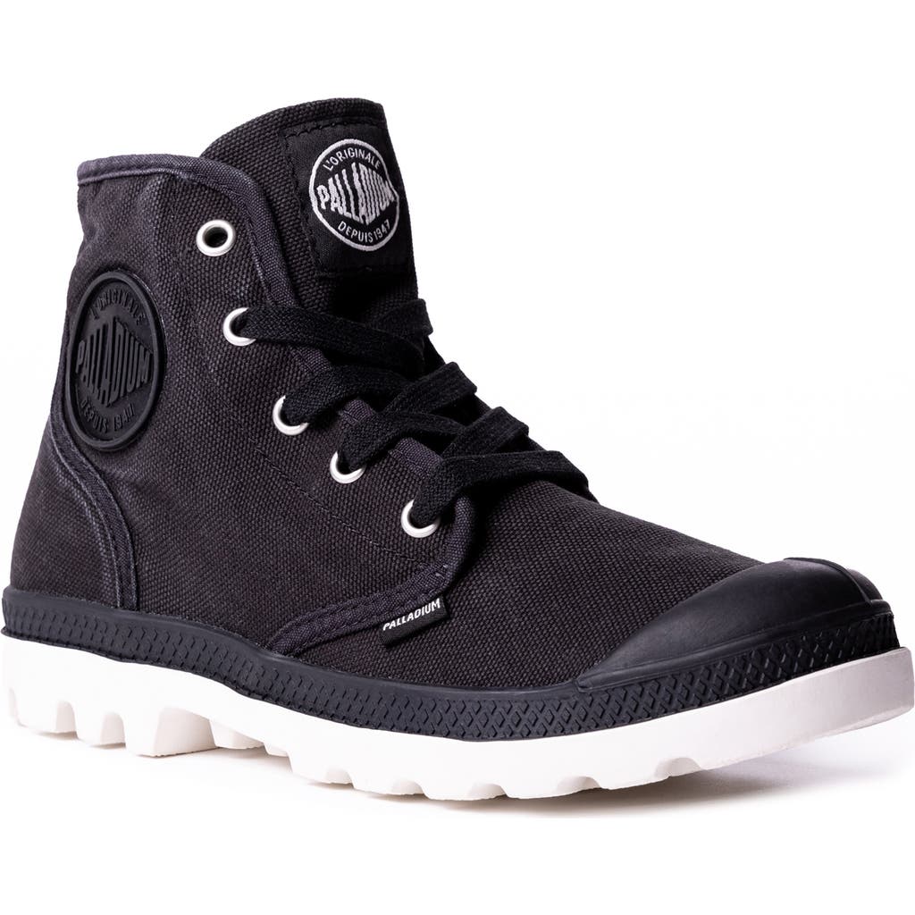 Palladium Pampa Hi Bootie In Black/marshmallow