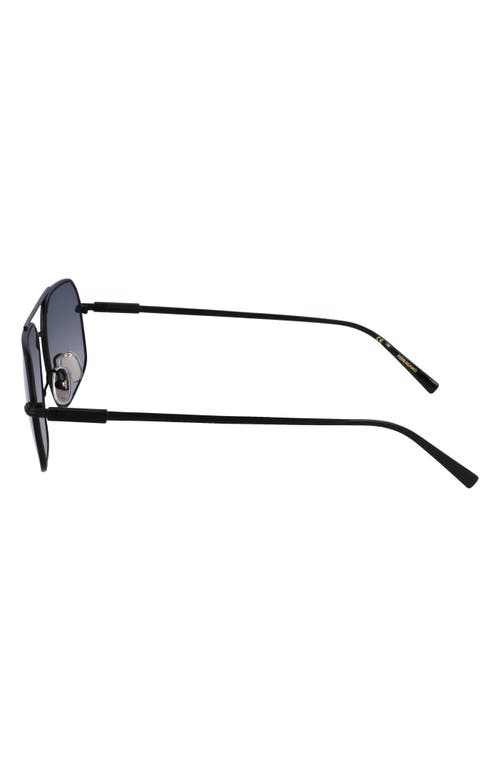 Ferragamo Prisma 58mm Navigator Sunglasses In Matte Black