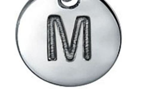 Bling Jewelry Minimalist Sterling Silver Initial Pendant Necklace In Silver - M