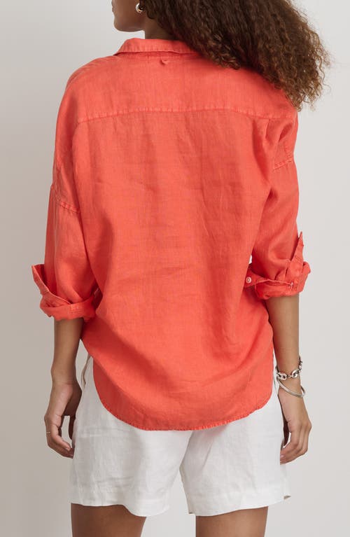 Shop Alex Mill Jo Linen Button-up Shirt In Ginger