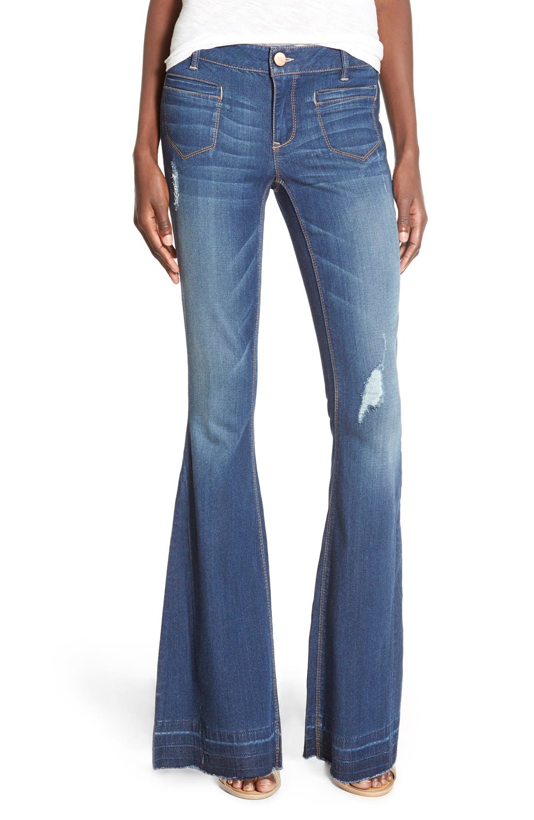 1822 Denim Welt Pocket Flare Leg Jeans | Nordstrom