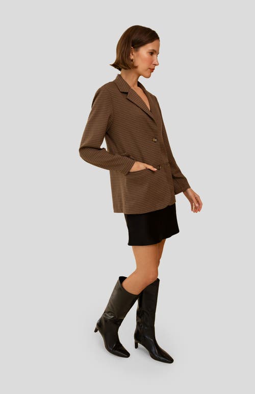 Whimsy + Row Parker Blazer In Brown Plaid