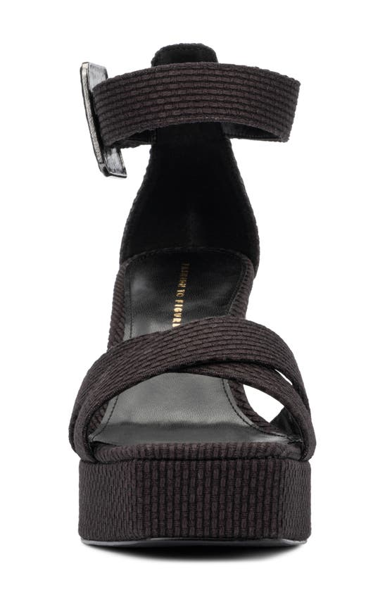 Fashion To Figure Women's Layla Wide Width Heels Sandals In Black