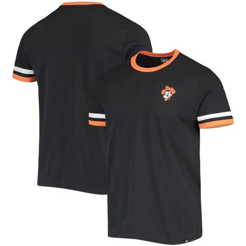 Men's '47 Orange Cleveland Browns Franklin Rooted Long Sleeve T-Shirt