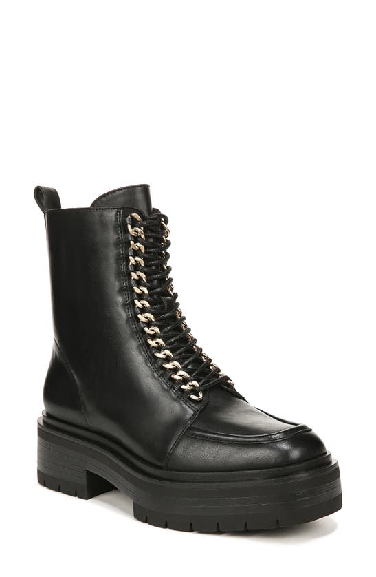 Sam Edelman Lovrin Womens Leather Lugged Sole Combat & Lace-up Boots In Black