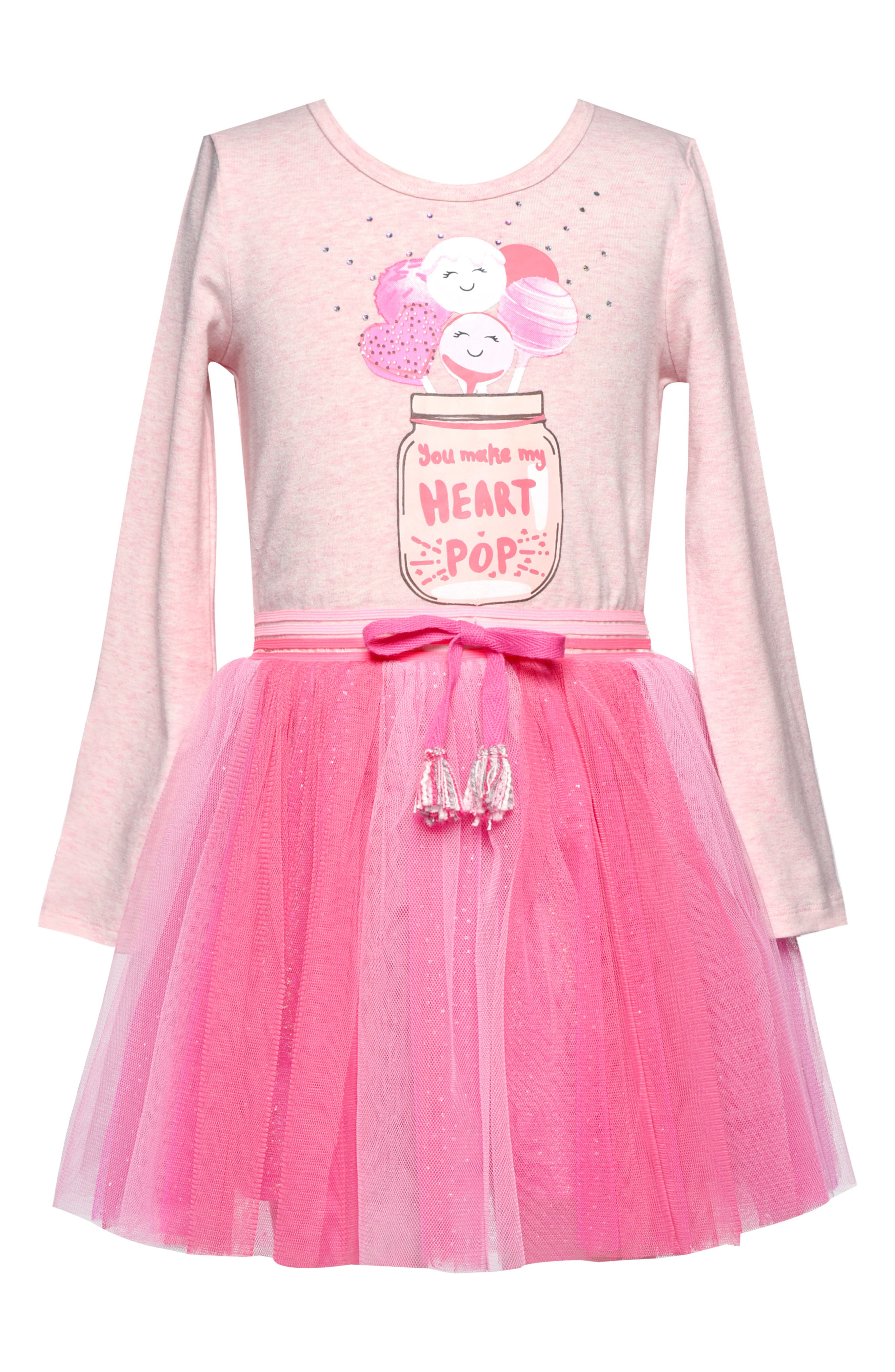 long sleeve pink tutu dress