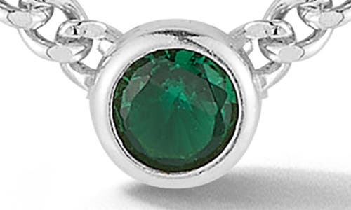 Glaze Jewelry Cubic Zirconia Curb Chain Necklace In Silver