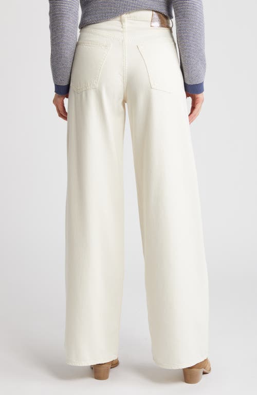 Rag & Bone Sofie Featherweight Wide Leg Jeans In Ecru