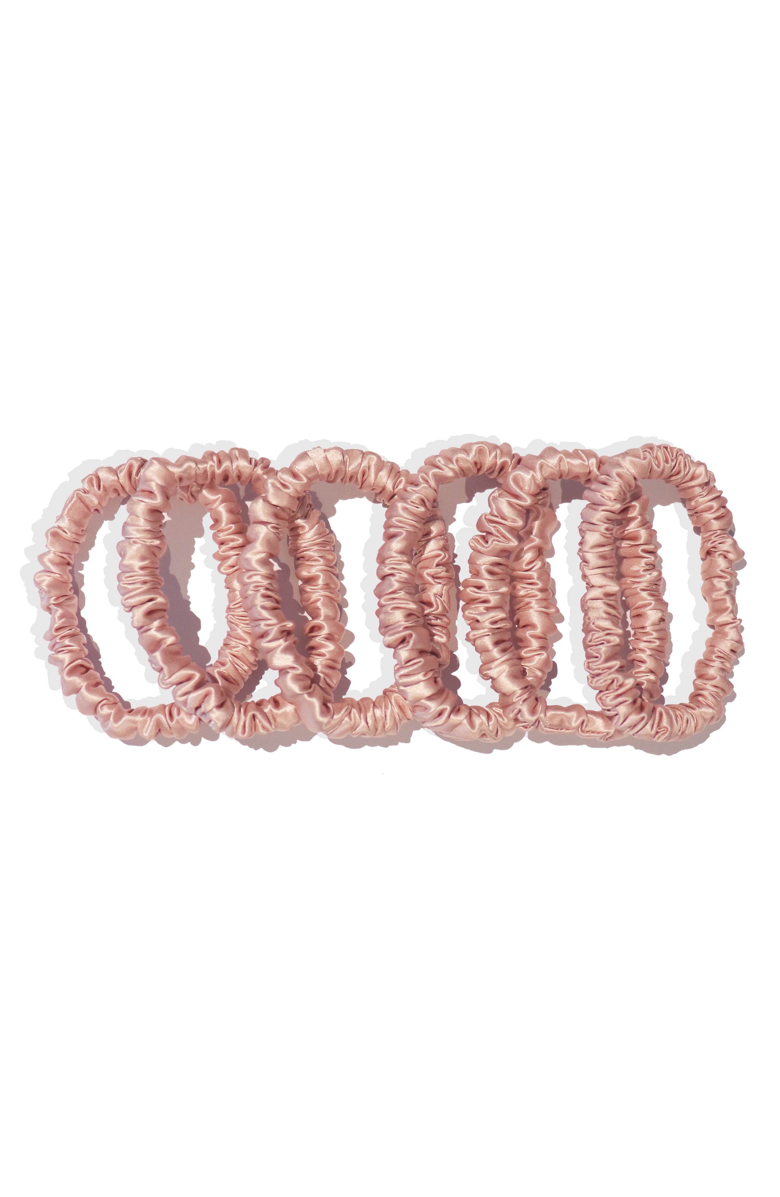 SLIP FOR BEAUTY SLEEP slip<sup>™</sup> for beauty sleep 6-Pack Slipsilk<sup>™</sup> Skinny Hair Ties, Main, color, PINK