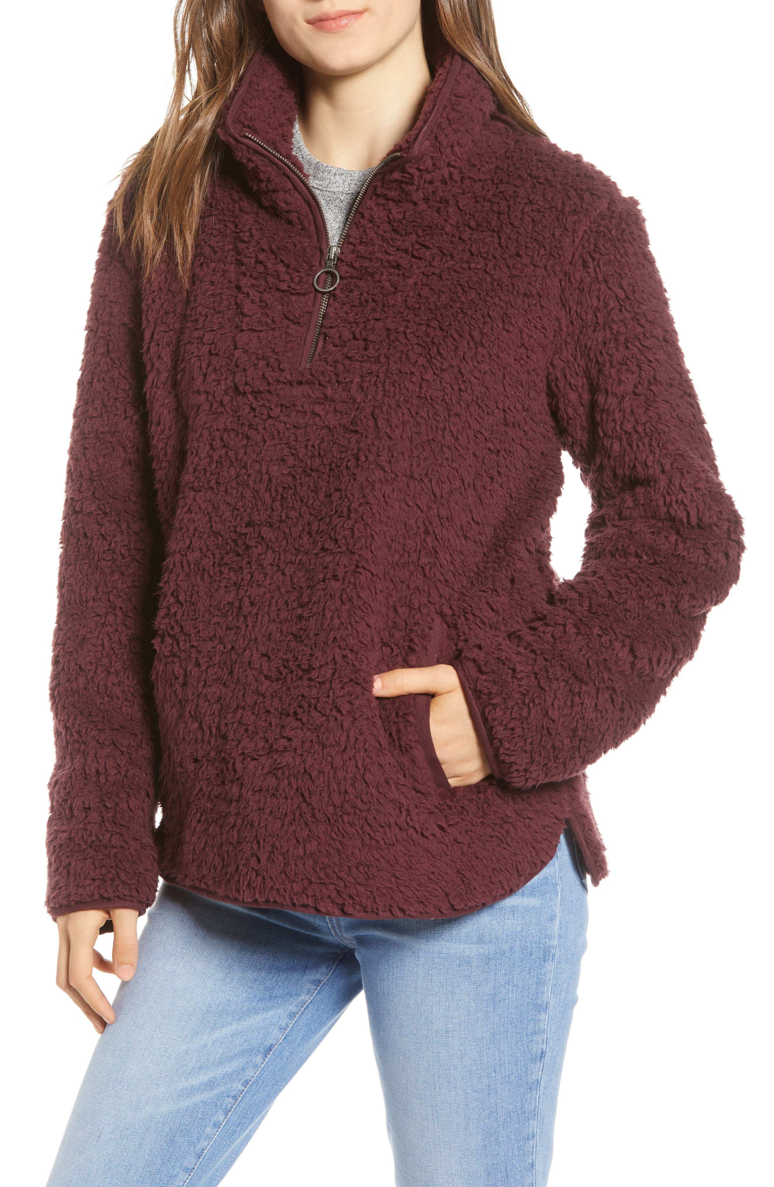 zipper neck sweater