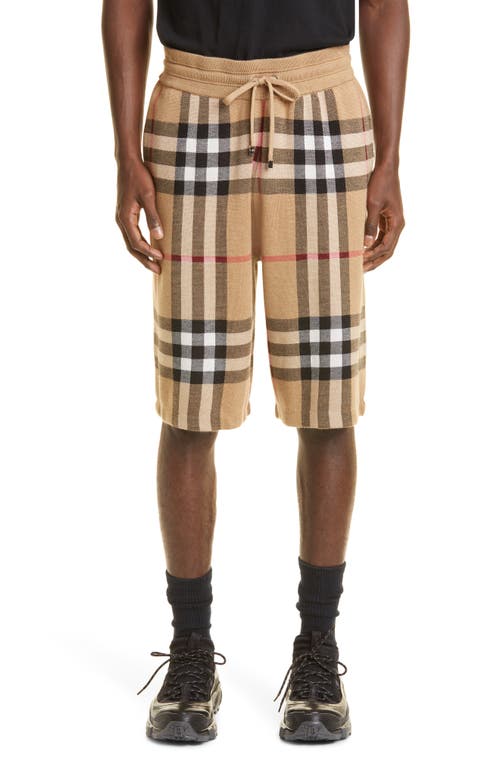 burberry Men's Weaver Silk & Wool Knit Shorts Soft Fawn at Nordstrom,