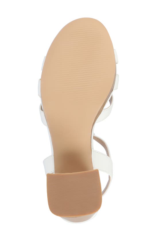Shop Journee Collection Alyce Block Heel T-strap Platform Sandal In White