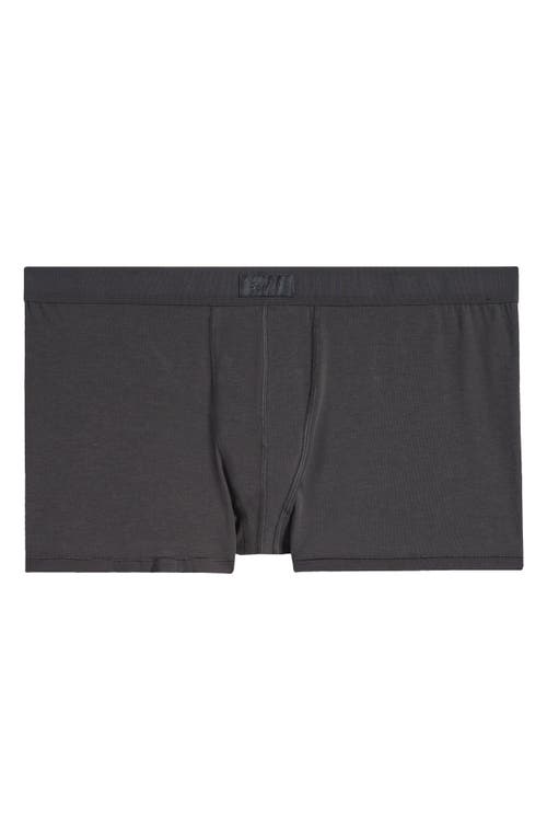 Shop Skims 3-inch Cotton & Modal Blend Boxer Briefs In Obsidian