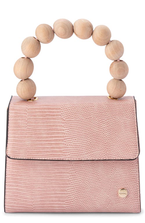 Caylee Wooden Bead Handbag in Pink