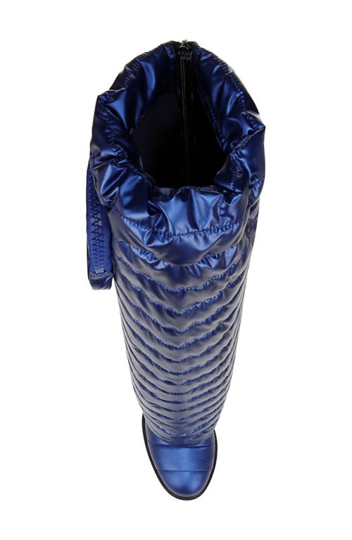 Naturalizer X Think Royln Crosswalk Zip Puffer Boot In Electric Blue