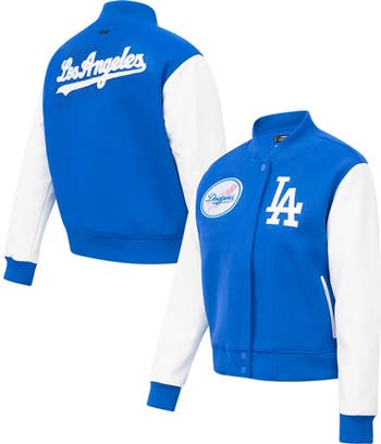 Women's Los Angeles Dodgers Pro Standard Royal Wool Full-Zip Varsity Jacket