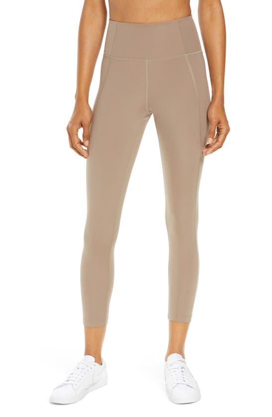 Girlfriend Collective High Waist 7/8 Leggings In Limestone