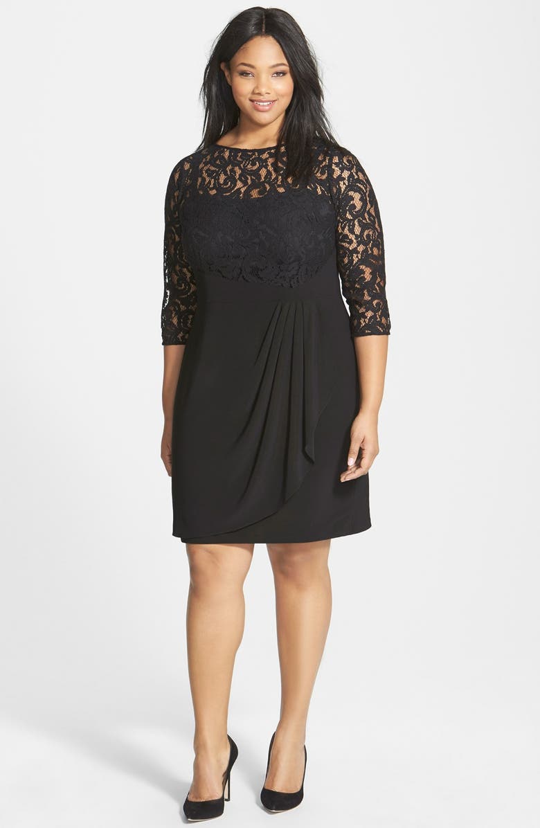 Adrianna Papell Lace Bodice Sheath Dress (Plus Size) | Nordstrom
