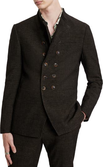John Varvatos Slim Fit Double Breasted Button Front Cut Away