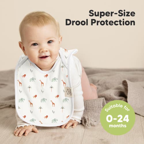Keababies 8-pack Hallo Drool Bibs In Wildscape