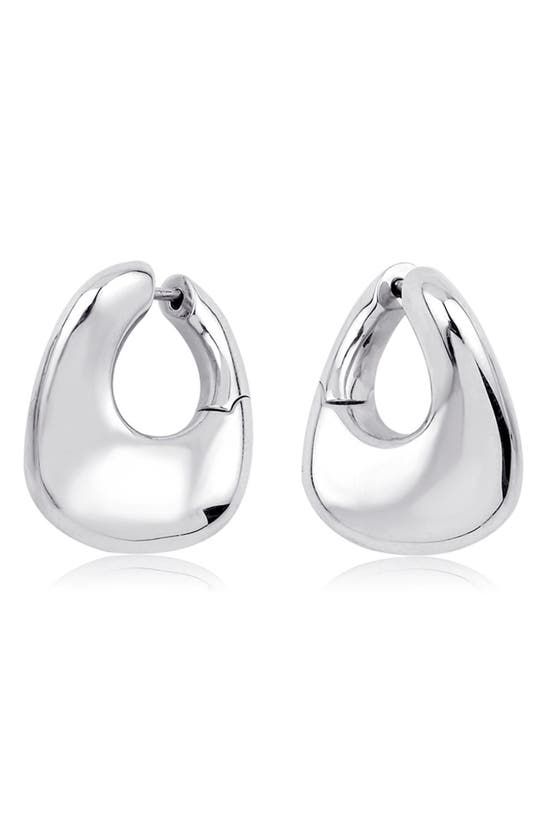 Shop Kloto Ra Huggie Hoop Earrings In Silver