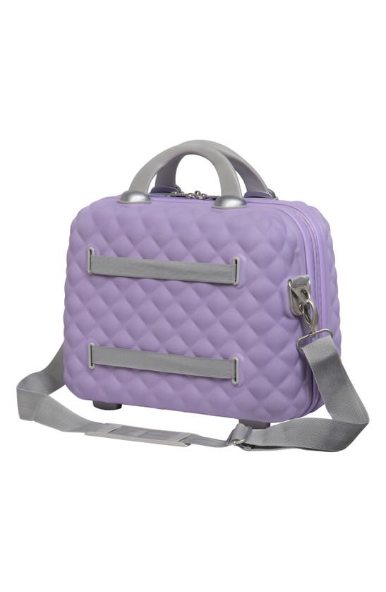 Shop It Luggage Glitzy Matte Hardside Vanity Shoulder Bag In Pastel Lilac