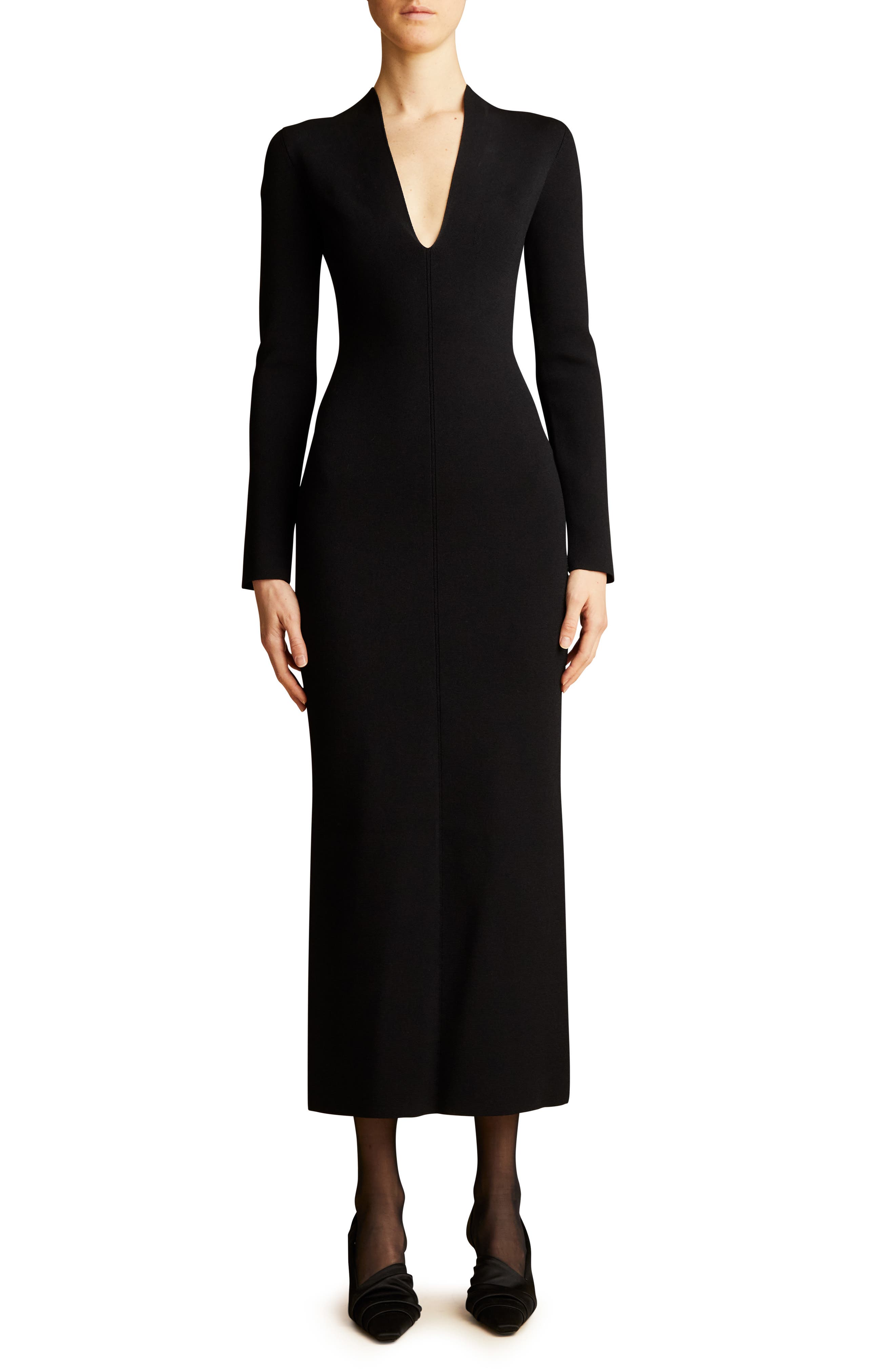Khaite The Odette Dress in Black