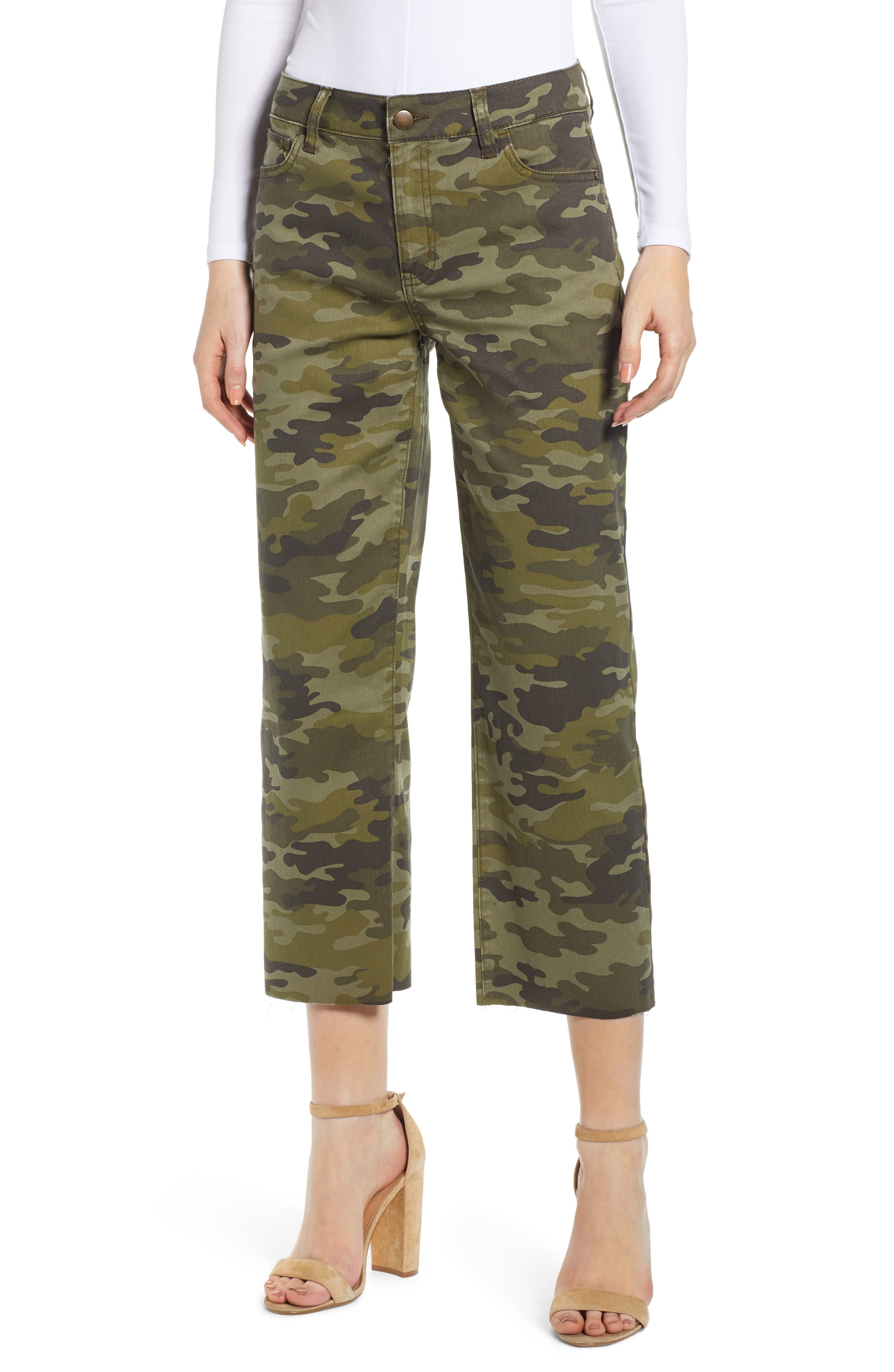 camo crop pants