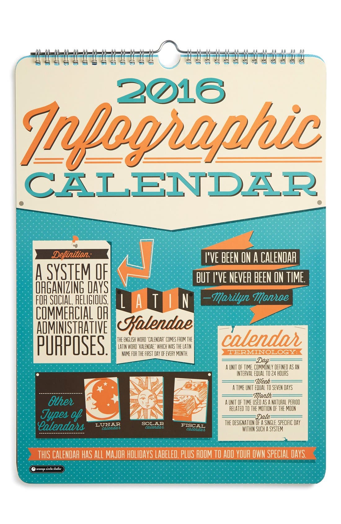 Orange Circle Studio Infographic Calendar  Nordstrom