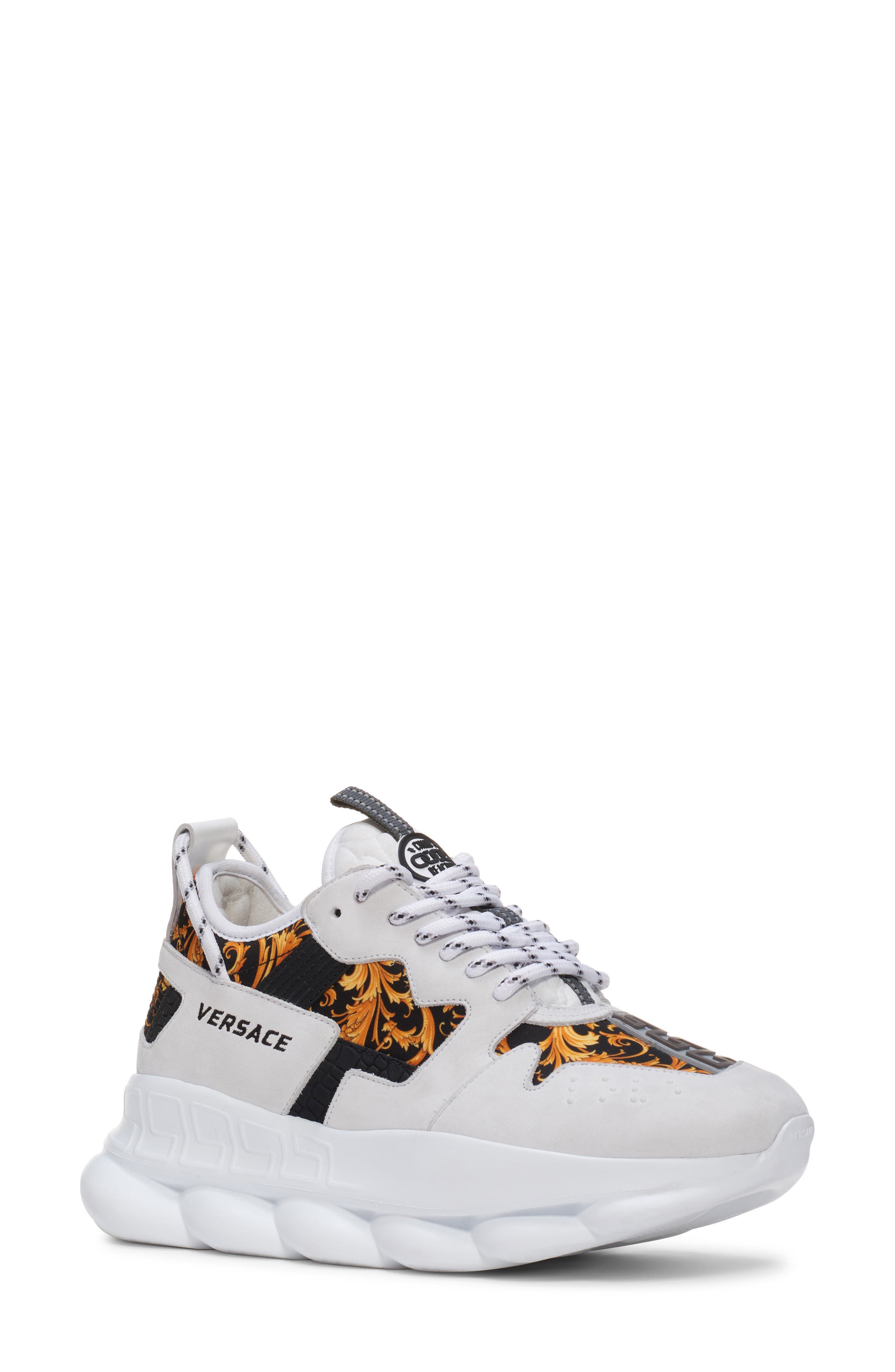 versace chain reaction sneakers white