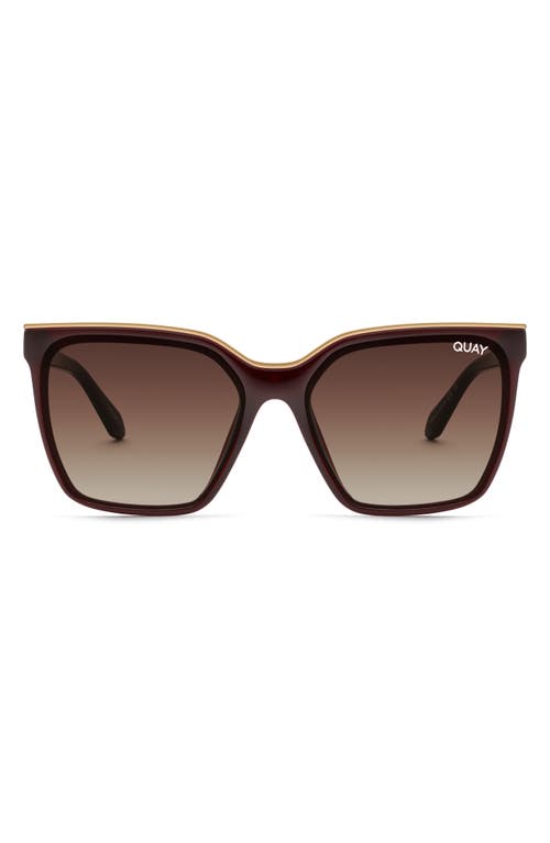 Level Up 51mm Square Sunglasses in Chocolate/Brown Gradient
