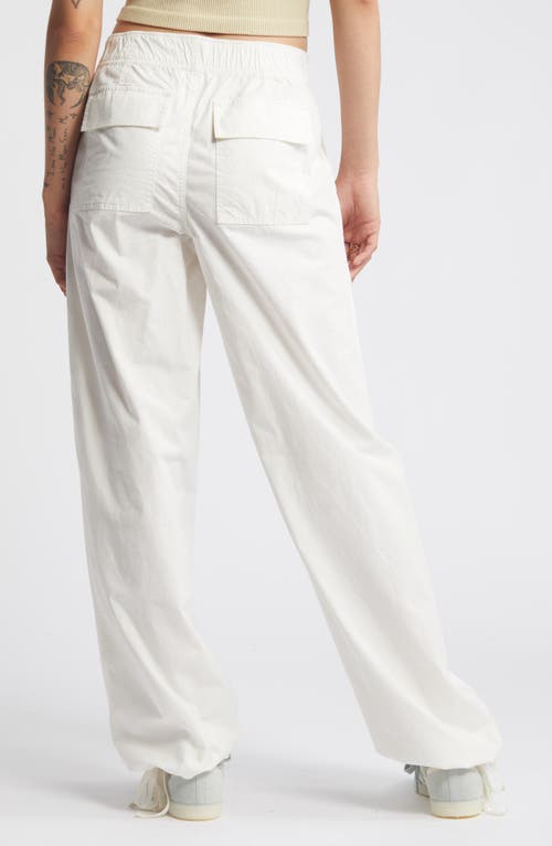 Shop Bp. Stretch Cotton Poplin Drawstring Pants In Ivory