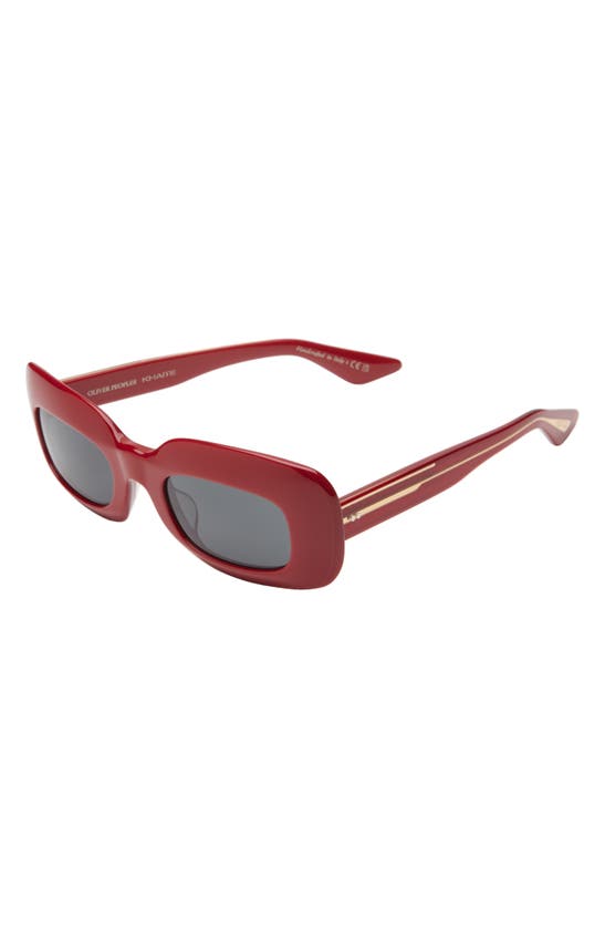 Shop Oliver Peoples 1966c 49mm Square Sunglasses In Red