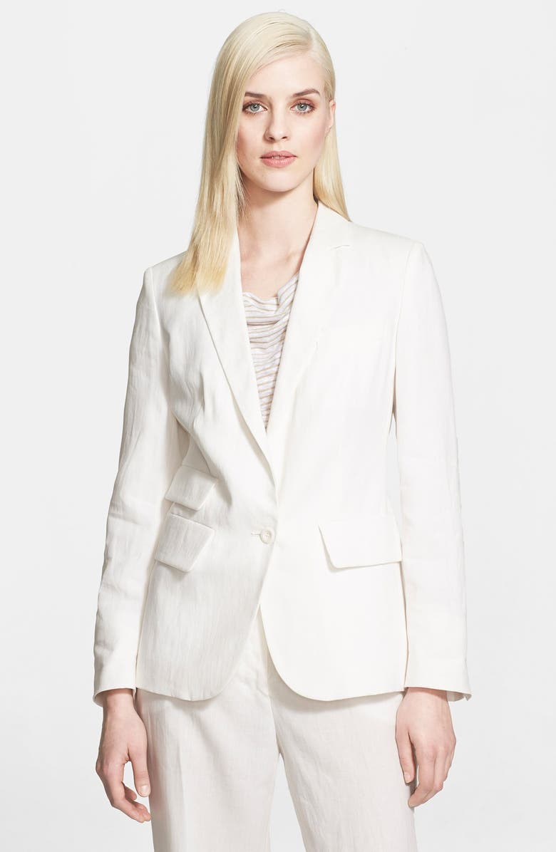 Max Mara 'Apogeo' One-Button Linen Jacket | Nordstrom