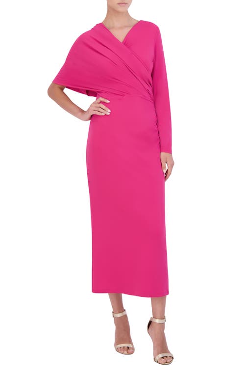 Shop Bcbg Long Sleeve Surplice Knit Dress In Lilac Rose