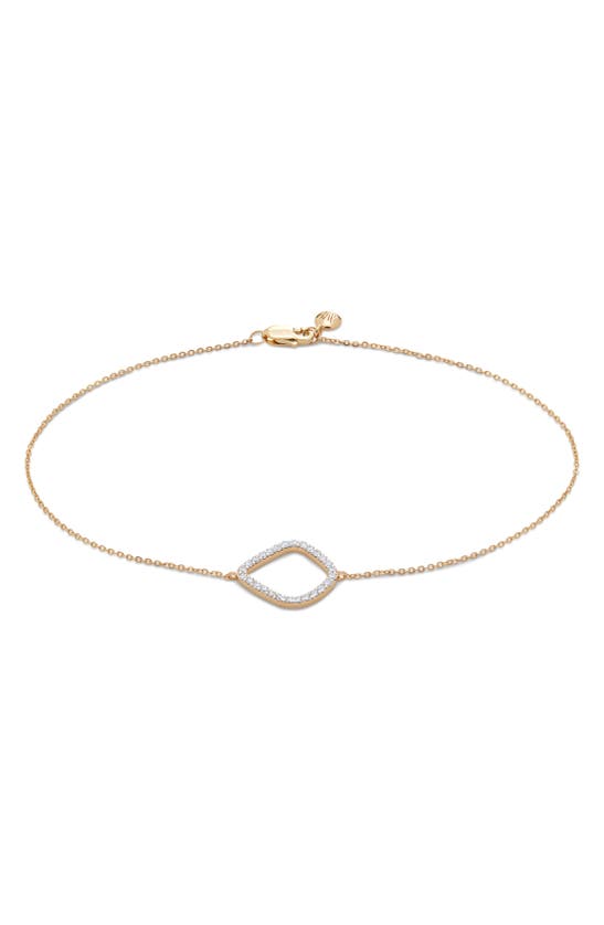 Shop Monica Vinader Riva Kite Lab Created Pavé Diamond Bracelet In 14k Gold