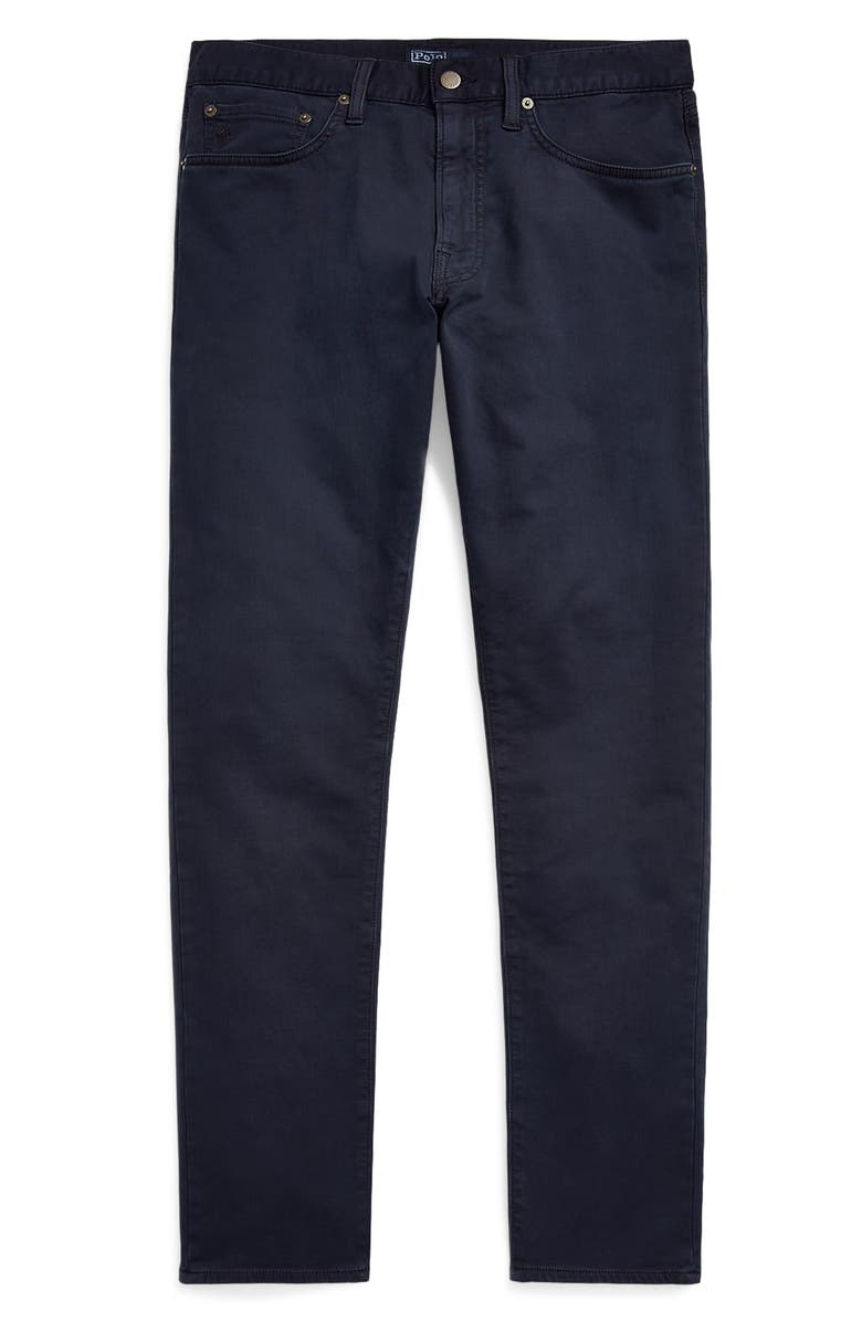 Polo Ralph Lauren Sullivan Slim Tapered Leg Knit Five Pocket Pants, Alternate, color, Aviator Navy