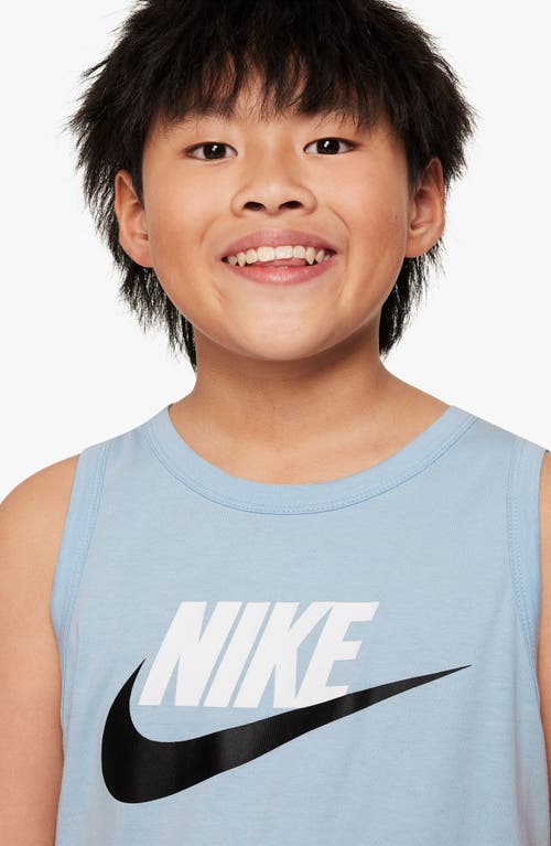 Shop Nike Kids' Sportswear Cotton Tank Top In Armory Blue