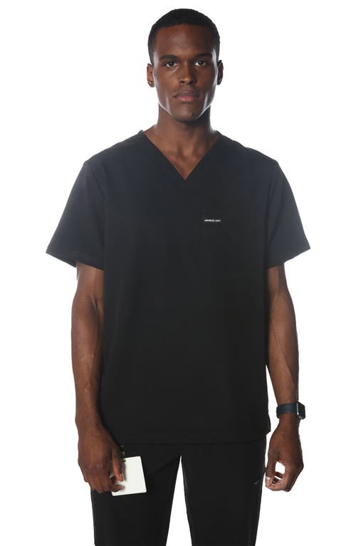 Members Only Manchester 3-pocket Scrub Top In Black