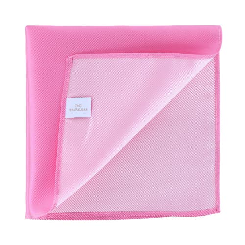 Trafalgar The Gatsby Solid 12 Inch Silk Pocket Square In Pink