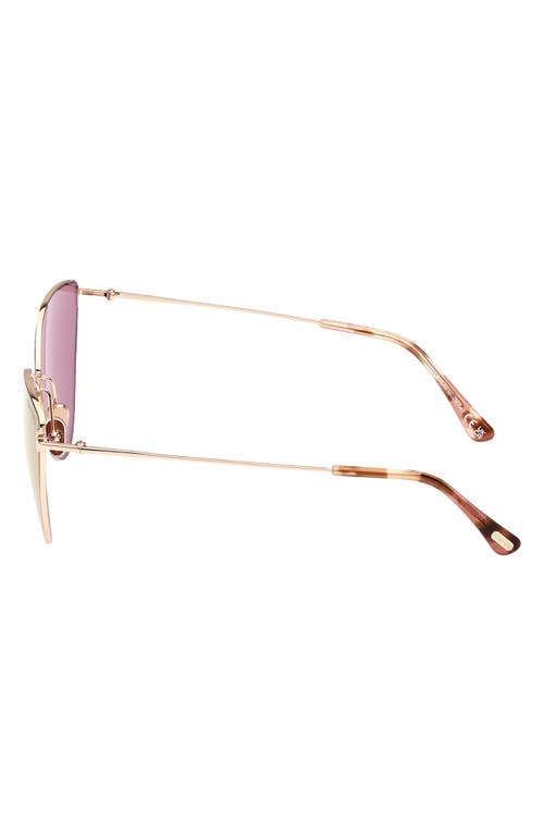 Shop Tom Ford Anais 62mm Cat Eye Sunglasses In Shiny Rose Gold/pink
